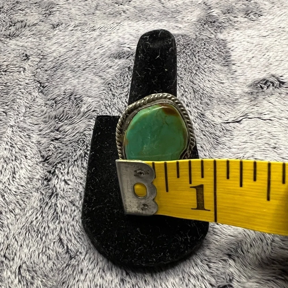 Vintage Native American Sterling Silver Turquoise Ring Size 5
